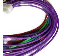 Manchon de fil tressé en PET violet 2 4 6 8 10 25mm Protection de câble isolé haute densité étanche extensible simple (Color : 25mm Purple)