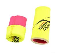 Manchon de flottabilité double face pour tuba, empêche la perte, néoprène 5 mm + nylon, longueur 10 2 cm (jaune fluorescent)