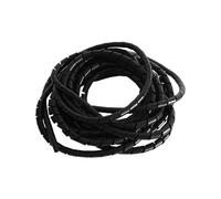 Manchon de gestion des câbles flexible en spirale, Gaine de câble spiralée 2 m PE, plusieurs tailles, diamètre intérieur 4-25 mm, noir et blanc, lot de 1(Black,16mm inside diameter)