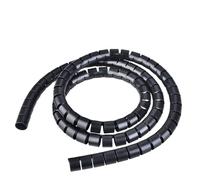 Manchon de gestion des câbles flexible en spirale, Lot de 5 enrouleurs de câble spiralés multicolores de 10 à 40 mm(Black,ID10mm 5 Meters)