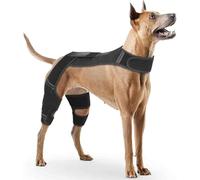 Manchon de jambe arrière for chien unique for arrêter de lécher, manchon de protection du coude for chien, combinaison de récupération respirante for chien mâle et femelle for post-chirurgie(L)