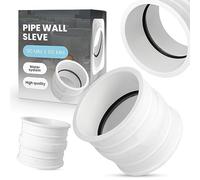 Manchon de Mur pour Tuyau 110x110mm Protection des Tuyaux d'Évacuation Serrage Étanche Collier de Bride Enveloppement de Mur en Béton Polypropylène Résistant Joint Intégré