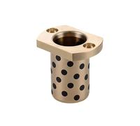 Manchon de palier, Diamètre intérieur MPTNZ6/8/10/12/13mm manchons en laiton couvercle Graphite bride de coupe deux trous roulements à bague composites(8x12x20-27x4-2pcs)