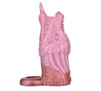Manchon De Pénis D'extension De Pénis De Monstre De Tête De Lion De 14cm Avec Anneau Pénien Masculin,extension De Bite En Silicone De Manchon Bite De Jouets Sexuels Réutilisables Pour Adultes (Pink)