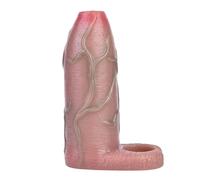 Manchon De Pénis Réaliste De 5.4 Pouces Avec Anneau Pénien, Prolongateur De Pénis, Agrandisseur De Pénis En Silicone Souple Pour Agrandir Les Jouets Sexuels Pour Adultes À Plaisir Prolongé Pour Hommes