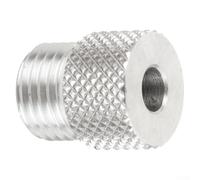 Manchon de perçage en acier inoxydable pour filetage M14 x 1,5 - Localisateur de guide de perçage avec positionnement précis pour embouts de 3 mm à 10 mm - Finition argentée - Kit unique (6 mm)