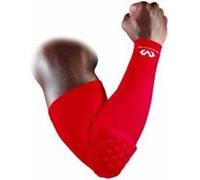 McDavid Manchon de protection avant-bras Hex Power-Shooter, compression et protection coude, Rouge