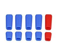 Manchon de Protection Compatible avec interrupteur de télécommande RC FPV, 10 pièces, couvercle de capuchon de levier, couleurs mélangées, Compatible avec la veste de Protection de l'émetteur(RED WITH