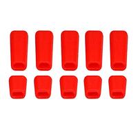 Manchon de Protection Compatible avec Interrupteur de télécommande RC FPV, 10 pièces, Couvercle de Capuchon de Levier, Couleurs mélangées, Compatible avec la Veste de Protection de l'émetteur(Red)