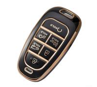 Manchon de protection de clé pour clés télécommandées Hyundai pour Ioniq 5, Solaris, Sonata, NEXO Grand Santa Fe Tucson 2020 2021 (noir)