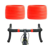 Manchon de protection de poignée en silicone, anneau fixe de barre de poignée - Anneaux de fixation de sangle réutilisable - Ensemble de 2 fournitures de vélo imperméables, outil