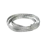 Manchon de protection en cuivre étamé pour câbles de mise à la terre - Protection EMI RFI ESD - Maille flexible - 6,35 mm de large (0,4 cm de diamètre) - 4,6 m