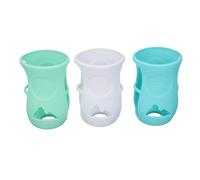 Manchon de Protection en Silicone pour Biberons en Verre, 240ml, 6,5x12cm, Isolant Thermique, Anti-écoulement, Lot de 3, Blanc