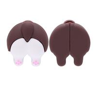 Manchon de protection marron pour câble USB en forme d'animal mignon 0.4oz