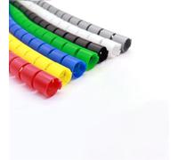 Manchon de protection pour câbles spiralés, Protecteur de câble en spirale 1-10 mètres 8-35mm multicolore(White 20mm,10 Meters)