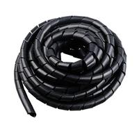 Manchon de protection pour câbles spiralés, Protecteur d'enveloppe en spirale de gestion de câbles noir et blanc 4-30mm(Black,4mm x 25 meter)