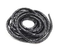 Manchon de protection pour câbles spiralés, Protecteur en spirale for enroulement de câble, organisateur de manchon, Tube de 4 à 30mm de diamètre intérieur, multicolore(Black,6mm x 15 Meter)
