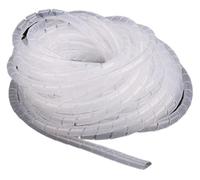 Manchon de rangement pour câbles, Gaine De Câble Spirale Noir Et Blanc 4-30mm(White,6mm ID 15 Meters)
