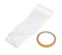 Manchon de redirection de sortie d ' air conduit flexible en polyéthylène 39, 5 cm de largeur plate accessoire de guidage de refroidissement blanc pour les évents de maison de voiture déflecteur tuyau