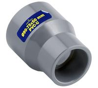 Manchon de Réduction Conique PVC U avec les Diamètres Mâle Ø 50 mm et Femelle Ø 90-75 mm A une Connexion Adhésive Mâle et Femelle - Garantie de 10 Ans - MONTERAL