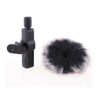 Manchon de réduction du bruit du vent pour microphones à revers Noir (B)