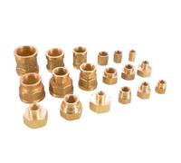 Manchon de réduction femelle en laiton, 1/8 "1/4" 3/8 "1/2" 3/4 "1" BSP, raccord de tuyau hexagonal à filetage femelle for eau, carburant et gaz(1 x 3I4)