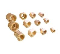 Manchon de réduction femelle en laiton, 5 pièces, 1/8 "1/4" 3/8 "1/2" 3/4 "1" BSP, filetage femelle, raccord de tuyau hexagonal for eau, carburant et gaz(3I4 x 1I2)