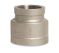 Manchon de réduction fileté en acier inoxydable 1 1/2" filetage intérieur x 1" filetage intérieur.