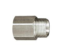 Manchon de réduction long G 3/8 A G 3/8 i., SW 19 en acier inoxydable 1.4571 Pression de travail max. 60 bar, fonctionnement max. 150 °C