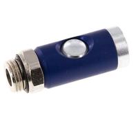 Manchon de sécurité DN 7.4 en acier trempé avec bouton-poussoir G 1/2 pouce mâle