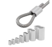 Manchon de sertissage câble à Double trou, 100 pièces, embouts fil M1 M12, bouchon en aluminium forme 8, accessoires quincaillerie corde(30Pcs M3)
