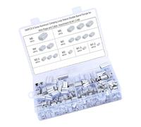 Manchon de sertissage en aluminium pour câble métallique, pinces de presse pour la fixation de câbles, la pêche, les colliers de serrage à double manchon