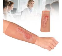 Manchon de Simulation de Plaie, Modèle Réaliste d'abrasion et d'ecchymose, Moule de Bras en Silicone Élastique pour Formation en Soins Infirmiers, Premiers Secours et Urgences