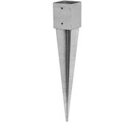 ADGO Douille à enfoncer dans le sol - Set de 4 supports de poteau 100x100 Longueur 900 mm - Ancrage de sol pour poteau en bois - Galvanisé à chaud - Douille à enfoncer dans le sol - Ancre