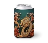 Manchon de tasse à fond chinois dragon pour boissons froides, durable, réutilisable, isolé, compatible avec la plupart des types de tasses