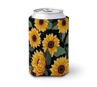 Manchon de tasse à motif tournesol pour boissons froides, durable, réutilisable, isolé, compatible avec la plupart des types de tasses