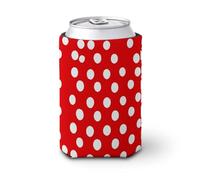 Manchon de tasse à pois rouges et blancs pour boissons froides, durable, réutilisable, isotherme, compatible avec la plupart des types de tasses
