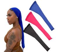 Manchon de tissage de cheveux extra résistant pour dreadlocks - Avec bande élastique pour chignon - Bleu - 70 x 48 cm