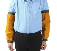 Manchon de travail de soudure - Couvertures de protection contre le bras en cuir résistant à la chaleur avec crochet et boucle - Protecteur d'armes durable pour usine de machines