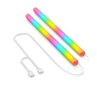 Manchon de Tube AIO LED ARGB, 5 V 3 Broches 4 Broches RVB LED AIO, Tube de Refroidissement par Eau Panoramique à 360° avec 16,8 Millions de Couleurs Programmables pour Système de