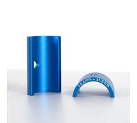 Manchon d'espacement de cale de guidon de vélo - Bague réductrice de tige en alliage d'aluminium pour conversion de 25,4 mm à 31,8 mm ou 31,8 mm à 35 mm de diamètre (bleu 25,4-31,8)