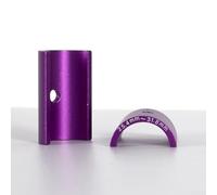 Manchon d'espacement de cale de guidon de vélo - Bague réductrice de tige en alliage d'aluminium pour conversion de 25,4 mm à 31,8 mm ou 31,8 mm à 35 mm de diamètre (violet 25,4-31,8)