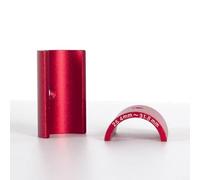 Manchon d'espacement de cale de guidon de vélo - Bague réductrice de tige en alliage d'aluminium pour conversion de 25,4 mm à 31,8 mm ou 31,8 mm à 35 mm de diamètre (rouge 25,4 ~ 31,8 mm)
