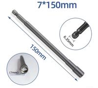 Manchon d'extension magnétique pour tourne-écrous 150 mm pour divers outils à main (7 mm)