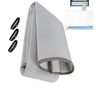 Manchon d'isolation de tuyau AC - Isolation de tuyau CA avec 3 sangles à boucle réglables, fournitures de maison et de jardin pour fenêtre, mur, maison, appartement, camping-car