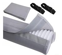 Manchon d'isolation de tuyau CA pour échappement AC portable de 12,7 cm et 15,9 cm, noir (gris)