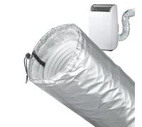 Manchon d'isolation de tuyau d'échappement pour réduction de la chaleur AC portable, couvercle de conduit d'aération argenté, 150 cm de long