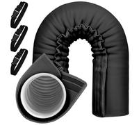 Manchon d'isolation portable pour tuyau de climatisation, convient aux tuyaux d'échappement de 12,7 cm et 15 cm de diamètre, couvercle de conduit d'aération isolé, facile à installer avec 3 sangles