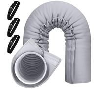 Manchon d'isolation portable pour tuyau de climatisation, convient pour tuyau d'échappement de 12,7 cm et 15 cm de diamètre, couvercle d'aération isolé, facile à installer avec 3 sangles réglables