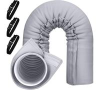 Manchon d'isolation portable pour tuyau de climatisation, convient pour tuyau d'échappement de 12,7 cm et 15 cm de diamètre, couvercle d'aération isolé, facile à installer avec 3 sangles réglables